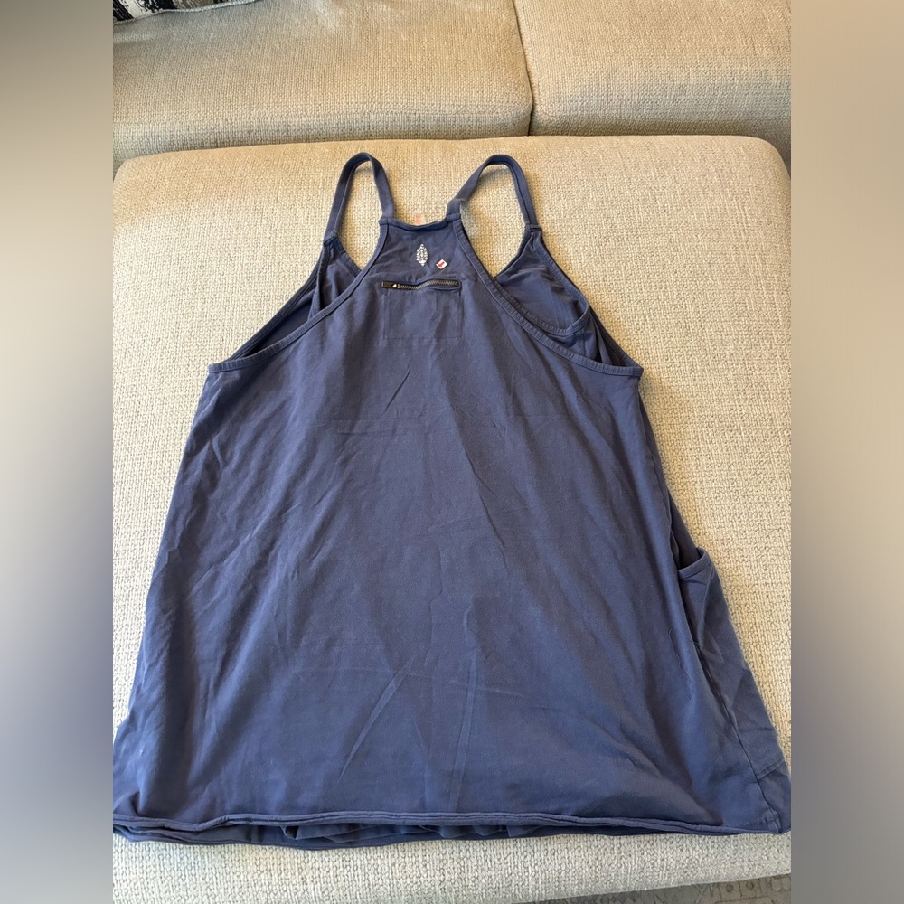 Free People Hot Shot Mini Dress Blue Indigo SMALL - Picture 2 of 5